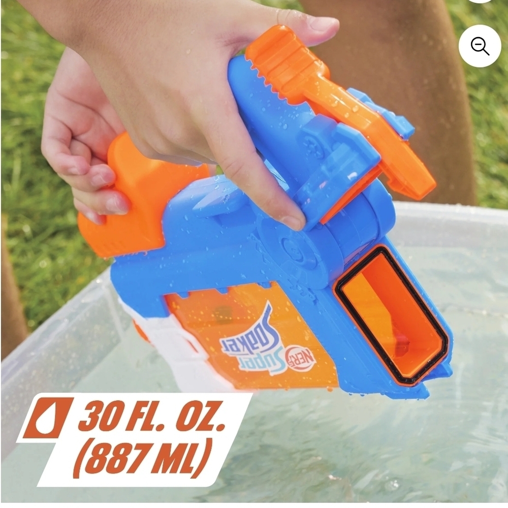NERF Super Soaker Flip Fill Water Blaster - Blue and Orange - Picture 5 of 12